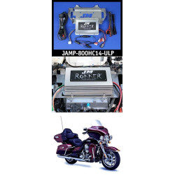 PartzBiz HD JAMP-800HC14-ULP - J&M ROKKER XXRP 800w วัตต์ 4 Channel DSP ชุดแอมป์แบบตั้งโปรแกรมได้ 14-20 Harley Ultra JAMP-800HC14-ULP 4405-0636 44050636 ดีที่สุดสำหรับ davidson อัพเกรดระบบเสียงเครื่องขยายเสียง
