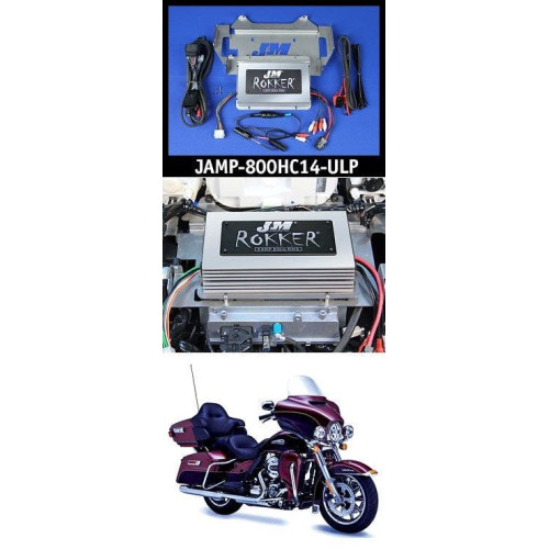 PartzBiz HD: 4414362-J&M ROKKER XXRP 800w Watt 4 Channel DSP Programmable Amp kit 14-20 Harley Ultra JAMP-800HC14-ULP 4405-0636 44050636 best for davidson upgrade amplifier sound system 