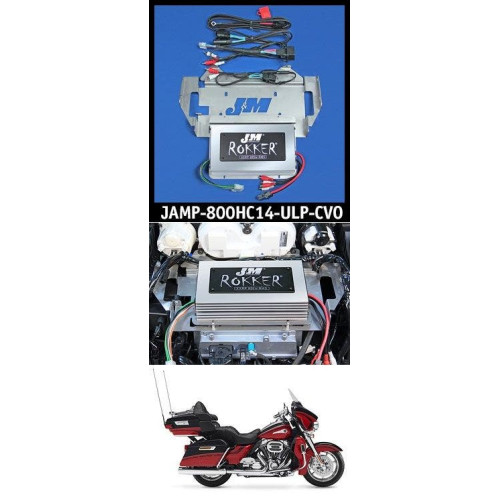 PartzBiz HD: 4414366-J&M ROKKER XXRP DSP Stage 5 800w Watt 4-Channel Amplifier Kit 14-20 Harley Ultra CVO JAMP-800HC14-ULP-CVO davidson เสียงระบบที่ดีที่สุดสำหรับ