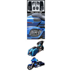 PartzBiz HD HSBL-145X7-XXR - J&M Saddlebag-Lid Kit w/ Rokker ¬Æ XXR 5X7" Speakers Plug-n-play Wiring 14-18 Harley