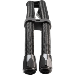 PartzBiz HD DS07110236 - Jagg 0711-0236 สีดำ Fiber Braided Oil Cooler Hose ชุดอัพเกรด Harley Davidson เมตริกแบบกำหนดเองรถจักรยานยนต์จักรยานอัพเกรดสายทดแทน 211-JLWN06-6