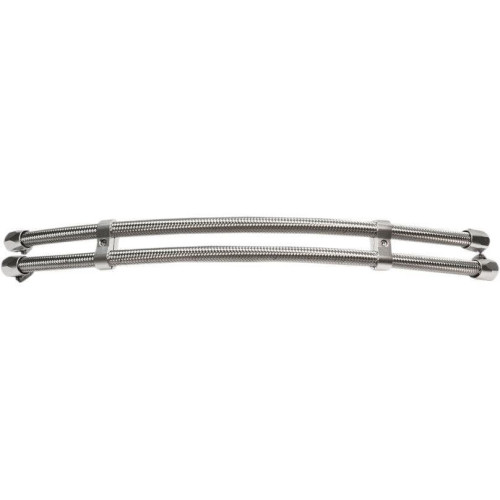 PartzBiz HD: 4414340-Jagg 0711-0237 ชุดอัพเกรดท่อทำความเย็นน้ำมันแบบถักสแตนเลส Harley Davidson เมตริกแบบกำหนดเองรถจักรยานยนต์จักรยานอัพเกรดสายทดแทน 211-JSSN06-6