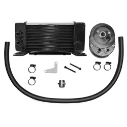PartzBiz HD WP821-2007 - Jagg Chrome Horizonal Low Mount 10 Row ชุดออยคูลเลอร์ Harley Touring 84-08 | 750-2380