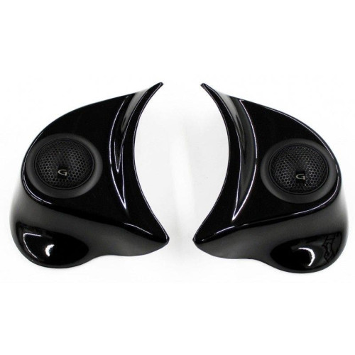 PartzBiz HD: 4414291-Jarz Gloss Black Pods W/ Tweeter Complete Kit 14-17 Batwing Fairing Models
