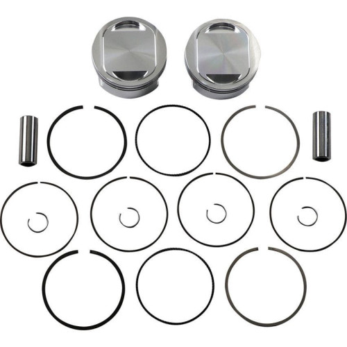 PartzBiz HD: 4414296-JE Pistons 317211 Dome 107" Big Bore Piston Set for 96"/103" H-D Twin Cam 07-17 best new engine motor performance upgrade forged touring bagger dresser softail dyna motorcycle replacement