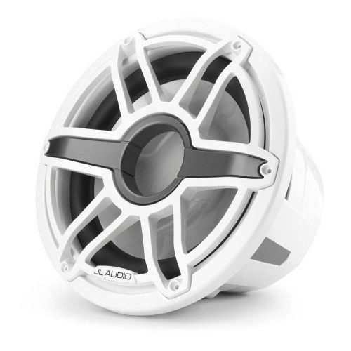 PartzBiz HD: 4414221-JL Audio 12-Inch Marine Subwoofer Driver Gloss White Trim Sport Grille; 4?