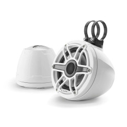 PartzBiz HD JL-M6-650VEX-Gw-S-GwGw - JL Audio ระบบโคแอกเชียลแบบปิดขนาด 6.5 นิ้วแผ่นปิดสีขาวเงาแบบสปอร์ตกระจังหน้า