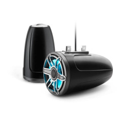 PartzBiz HD JL-M6-770ETXv3-Sb-S-GmTi-i - JL Audio ระบบโคแอกเชียลทาวเวอร์แบบปิดขนาด 7.7 นิ้วสีซาตินสีดำ W/กระจังหน้าสปอร์ต LED แบบ Transflective