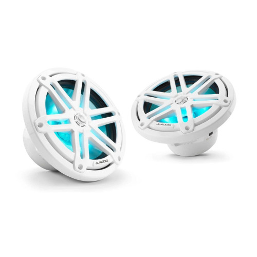 PartzBiz HD: 4414193-JL Audio 7.7-Inch Marine Coaxial Speakers Gloss White Sport Grille W/RGB LED PartzBiz HD: 4414193-JL Audio 7.7-Inch Marine Coaxial Speakers Gloss White Sport Grille W/RGB LED