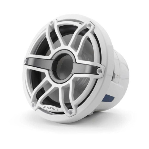 PartzBiz HD: 4414167-JL Audio 8-Inch Marine Subwoofer Driver Gloss White Trim Sport Grille; 4?