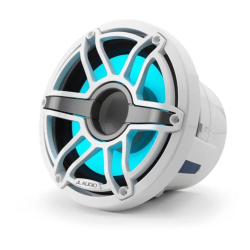 PartzBiz HD: 4414169-JL Audio 8-Inch Marine Subwoofer Driver W/Transflective LED Gloss White Sport Grille