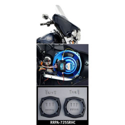 PartzBiz HD RRPA-725SRHC - J&M 7.25” Speaker Adapter Rings สำหรับ Harley-Davidson Classic (Batwing) Fairing 1998-2013 | RRPA-725SRHC