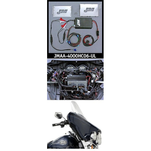 PartzBiz HD: 4414070-J&M JMAA-4000HC06-UL Performance Series 4-CH 400w Amp Kit 06-13 Harley FLHTC FLHTCU Electra Glide Ultra Classic Touring Bagger Dresser | JMAA-3600HC06-UL PartzBiz HD: 4414070-J&M JMAA-4000HC06-UL Performance Series 4-CH 400w Amp Kit 06-13 Harley FLHTC FLHTCU Electra Glide Ultra Classic Touring Bagger Dresser | JMAA-3600HC06-UL
