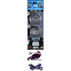 PartzBiz HD XXRK-350SP2-15RG - J&M ROKKER XXR EXTREME 350w 2-Speaker Amplifier Install Kit 14-18 Harley FLTR/U | XXRK-350SP2-15RG