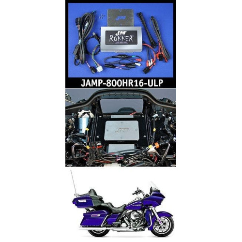 PartzBiz HD: 4414038-J&M ROKKER XXRP 800w Watt 4 Channel DSP Programmable Amp kit 16-20 FLTRU Ultra JAMP-800HR16-ULP best for davidson sound system upgrade