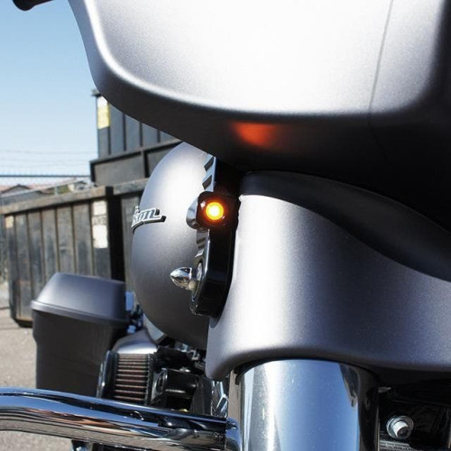 PartzBiz HD: 4414012-Joker Machine 2020-1308 Chrome Streamliner Front Flush Turn Signals HD FLHX 14-19 2020-1308 20201308
