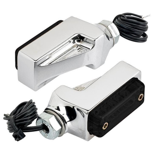 PartzBiz HD: 4414017-Joker Machine 05-311-3R Chrome Billet Turn Signals Red LED Smoke Lens Universal