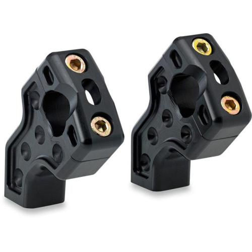 PartzBiz HD: 4414002-Joker Machine Black Ano 2.5 Rise 1.5 Pullback Machined Risers Harley & Custom - 03-866B PartzBiz HD: 4414002-Joker Machine Black Ano 2.5 Rise 1.5 Pullback Machined Risers Harley & Custom - 03-866B