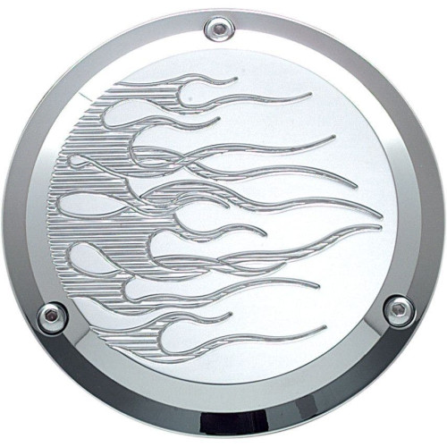 PartzBiz HD: 4413952-Joker Machine Chrome Flame 3 Hole Derby Cover for Harley Big Twin 70-98 | 921017FC PartzBiz HD: 4413952-Joker Machine Chrome Flame 3 Hole Derby Cover for Harley Big Twin 70-98 | 921017FC