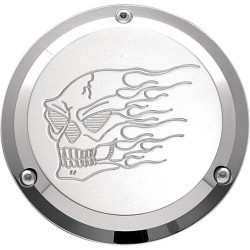 PartzBiz HD DSDS375062 - Joker Machine Chrome Hot Head Skull 3 Hole Derby Cover for Harley Big Twin 70-98 | 921017HHC PartzBiz HD DSDS375062 - Joker Machine Chrome Hot Head Skull 3 Hole Derby Cover for Harley Big Twin 70-98 | 921017HHC