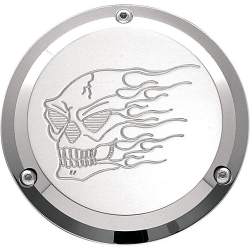 PartzBiz HD: 4413954-Joker Machine Chrome Hot Head Skull 3 Hole Derby Cover for Harley Big Twin 70-98 | 921017HHC PartzBiz HD: 4413954-Joker Machine Chrome Hot Head Skull 3 Hole Derby Cover for Harley Big Twin 70-98 | 921017HHC