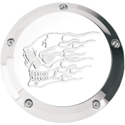 PartzBiz HD DSDS375058 - Joker Machine Chrome Hot Head Skull 5 Hole Derby Cover for Harley Twin Cam 99-16 | 06-99HH PartzBiz HD DSDS375058 - Joker Machine Chrome Hot Head Skull 5 Hole Derby Cover for Harley Twin Cam 99-16 | 06-99HH