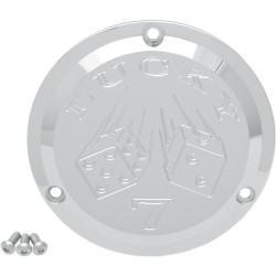 PartzBiz HD DSDS375259 - Joker Machine Chrome Lucky 7 3 Hole Derby Cover for Harley Big Twin 70-98 | 921017L PartzBiz HD DSDS375259 - Joker Machine Chrome Lucky 7 3 Hole Derby Cover for Harley Big Twin 70-98 | 921017L