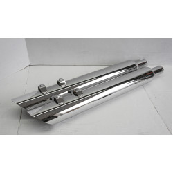 PartzBiz HD JFB-JAC31230MC250 - ท่อไอเสีย Jones Full Boar Slash Down Slip-On Muffler 2.5 ” Baffle Harley FLH | JAC3123MC250
