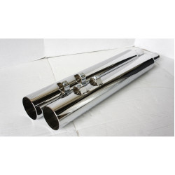 PartzBiz HD JFB-JPT31230MC200 - ท่อไอเสีย Jones Full Boar Straight Cut Slip-On Muffler 2” Baffle Harley FL 95-16 | JPT31230MC200