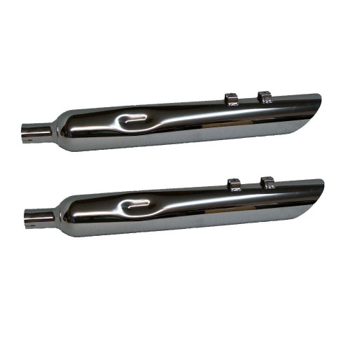 PartzBiz HD: 4413911-Jones Exhaust JAC430MC200 Full Boar Angle Cut Slip-On Muffler 2" Baffle 95-16 FLH PartzBiz HD: 4413911-Jones Exhaust JAC430MC200 Full Boar Angle Cut Slip-On Muffler 2" Baffle 95-16 FLH