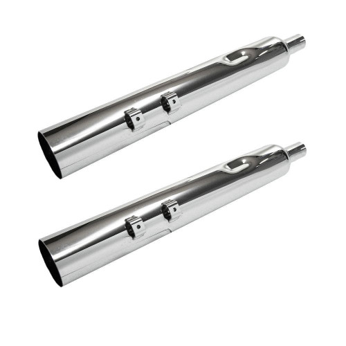 PartzBiz HD: 4413920-Jones Exhaust JPT430MC200 Full Boar Straight Cut Slip-On Mufflers 2" Baffle 95-16 FLH PartzBiz HD: 4413920-Jones Exhaust JPT430MC200 Full Boar Straight Cut Slip-On Mufflers 2" Baffle 95-16 FLH
