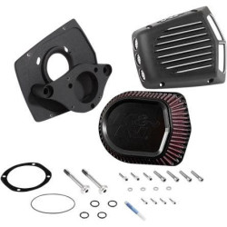 PartzBiz HD DS10102290 - K&N RK-3955 Black Street Metal Intake Air Filter Kit HD M8 Touring Softail 17-Up Harley-Davidson FLH FLT Milwaukee-Eight Touring Models electra road glide street king tour 1010-2290402396