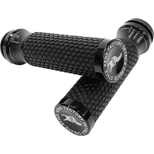 PartzBiz HD: 4413905-Kens Factory KFG-02 Black Next Level Grips Type 2 Harley TBW Touring & Softail PartzBiz HD: 4413905-Kens Factory KFG-02 Black Next Level Grips Type 2 Harley TBW Touring & Softail