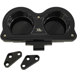 PartzBiz HD WP563-03020 - Kens Factory KFH-01 ชุดย้ายเกจ Next Level สีดำ Harley FLHX FLTR 14-Up