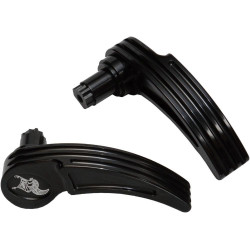 PartzBiz HD WP563-03030 - Kens Factory KFL-01 Black Next Level Saddlebag Levers Harley Touring 14-Up