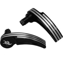 PartzBiz HD WP563-03031 - Kens Factory KFL-02 Black Cut Next Level Saddlebag Levers Harley Touring 14-Up