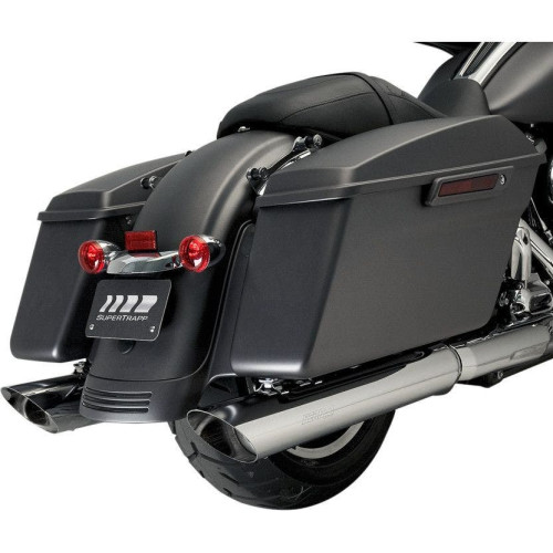 PartzBiz HD: 4413878-Kerker Chrome 4" w/ 45 Degree Slash Cut Slip On Mufflers for Harley Touring 2017 | 128-78132 PartzBiz HD: 4413878-Kerker Chrome 4" w/ 45 Degree Slash Cut Slip On Mufflers for Harley Touring 2017 | 128-78132