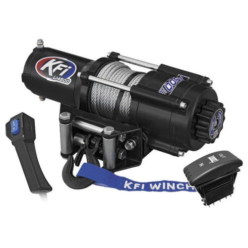 PartzBiz HD: 4413847-KFI U45-R2 4500lbs Standard Aluminum Winch w/ Dash Switch & Remote UTV Off-Road ATV Jeep 573332 PartzBiz HD: 4413847-KFI U45-R2 4500lbs Standard Aluminum Winch w/ Dash Switch & Remote UTV Off-Road ATV Jeep 573332