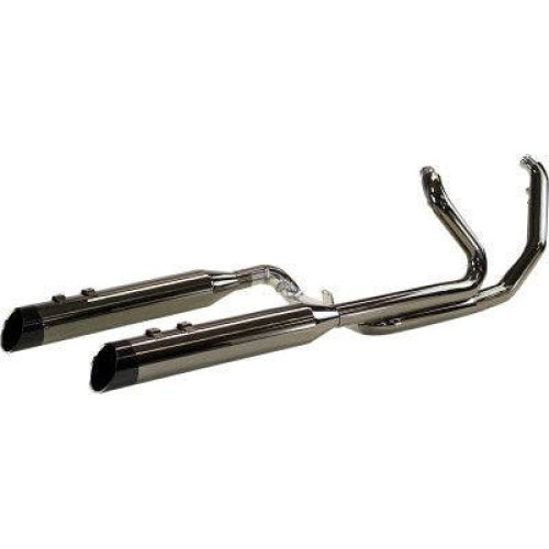 PartzBiz HD: 4413853-Khrome Werks Eclipse 2 Step Crossover Headers 4.5" Edge Slip on Harley FLH M8 | 201445
