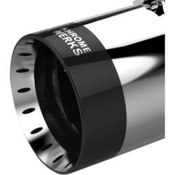 PartzBiz HD DS18611454 - Khrome Werks Chrome Slash Cut Tips 4.5" HP Plus Slip Mufflers Harley M8 FLH 2017 | 202695