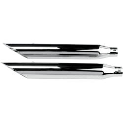 PartzBiz HD DS18010148 - Khrome Werks 3 ” HP-Plus Chrome Slash Cut Slip บนท่อไอเสีย Harley FXS FLSTC 07-17 | 202350