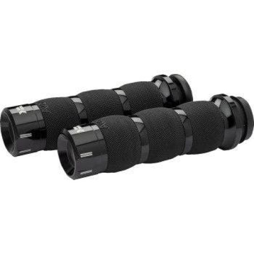 PartzBiz HD: 4413783-Khrome Werks Avon Air Cushion Klassic Black Hand Grips for Harley Cable Throttle | 500290 PartzBiz HD: 4413783-Khrome Werks Avon Air Cushion Klassic Black Hand Grips for Harley Cable Throttle | 500290