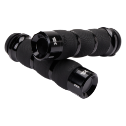 PartzBiz HD DS06303077 - Khrome Werks Avon Air Cushion Klassic Black Hand Grips สำหรับ Harley Fly By Wire Throttle | 500190 PartzBiz HD DS06303077 - Khrome Werks Avon Air Cushion Klassic Black Hand Grips สำหรับ Harley Fly By Wire Throttle | 500190