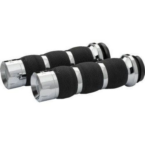PartzBiz HD: 4413785-Khrome Werks Avon Air Cushion Klassic Chrome Hand Grips for Harley Cable Throttle | 500295