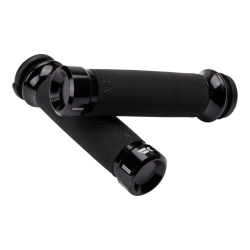 PartzBiz HD DS06303075 - Khrome Werks Avon Contour Klassic Black Hand Grips สำหรับ Harley Fly By Wire Throttle | 500180 PartzBiz HD DS06303075 - Khrome Werks Avon Contour Klassic Black Hand Grips สำหรับ Harley Fly By Wire Throttle | 500180