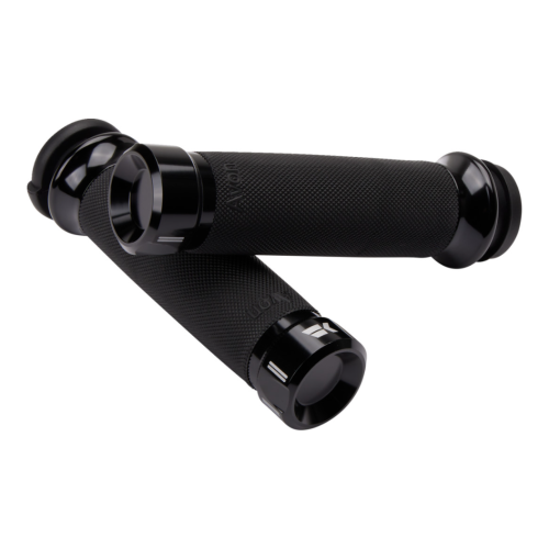 PartzBiz HD: 4413788-Khrome Werks Avon Contour Klassic Black Hand Grips for Harley Fly By Wire Throttle | 500180 PartzBiz HD: 4413788-Khrome Werks Avon Contour Klassic Black Hand Grips for Harley Fly By Wire Throttle | 500180