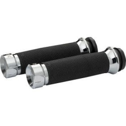 PartzBiz HD DS06303080 - Khrome Werks Avon Contour Klassic Chrome Hand Grips สำหรับ Harley Cable Throttle | 500285 PartzBiz HD DS06303080 - Khrome Werks Avon Contour Klassic Chrome Hand Grips สำหรับ Harley Cable Throttle | 500285