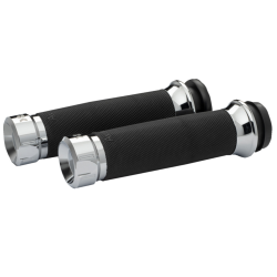 PartzBiz HD DS06303076 - Khrome Werks Avon Contour Klassic Chrome Hand Grips สำหรับ Harley Fly By Wire Throttle | 500185 PartzBiz HD DS06303076 - Khrome Werks Avon Contour Klassic Chrome Hand Grips สำหรับ Harley Fly By Wire Throttle | 500185