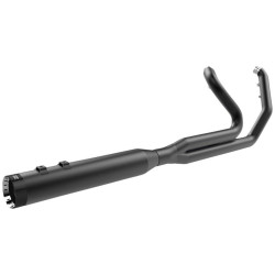 PartzBiz HD DS18002513 - Khrome Werks Black ท่อไอเสีย Outlaw 2-1 4.5” Harley Touring 09-16 No Tip | 200785