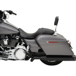 PartzBiz HD DS18011140 - Khrome Werks Black w/ Black Tips 4.5" HP Plus Slip Mufflers Harley M8 FLH 2017 | 202825